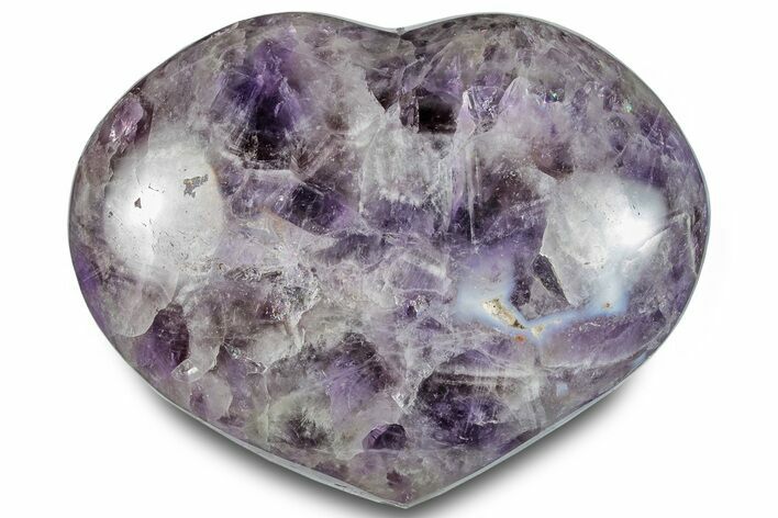 Polished Chevron Amethyst Heart - Madagascar #286164